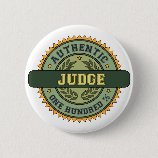 Authentic Judge Pinback Button (Front)