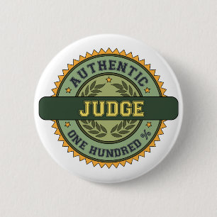 Authentic Judge Pinback Button