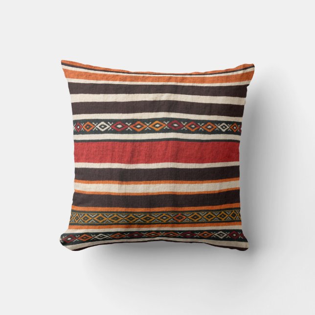 Authentic Kilim Pillows: Handwoven Persian & Turki Throw Pillow (Front)