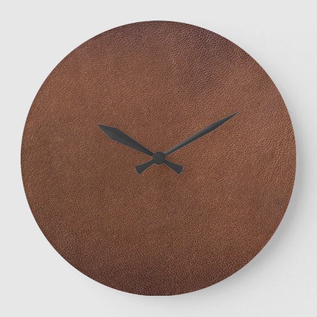 Authentic leather texture, genuine background. large clock (Front)