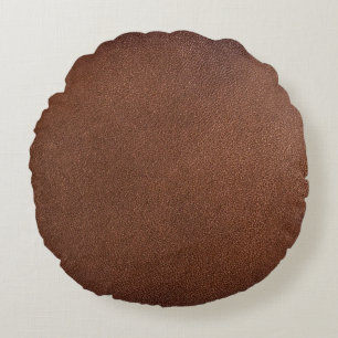 Authentic leather texture, genuine background. round pillow