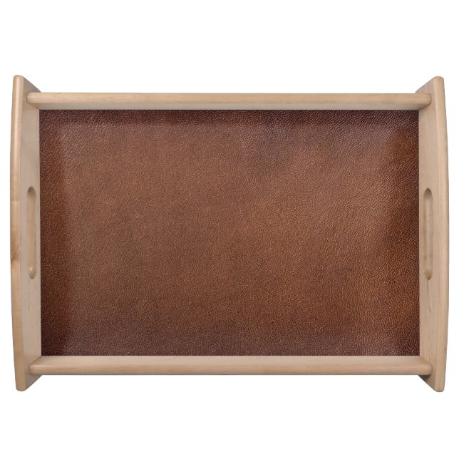 Authentic leather texture, genuine background. serving tray (Front)
