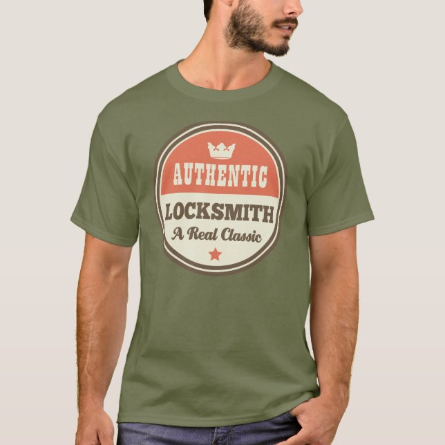 Authentic Locksmith (Funny) Gift T-Shirt (Front)