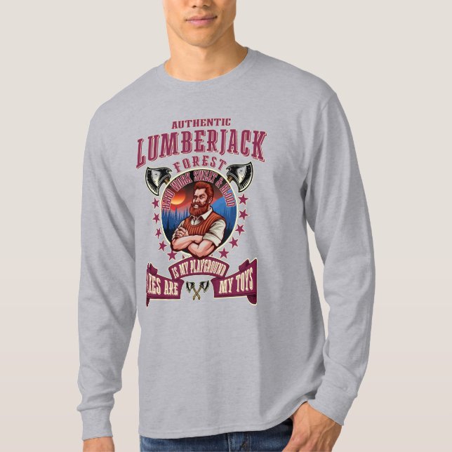 AUTHENTIC LUMBERJACK AXES T-Shirt (Front)