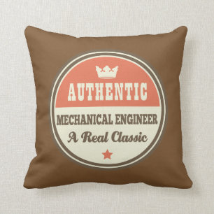 Authentic Mechanical Engineer Vintage Gift Idea Throw Pillow