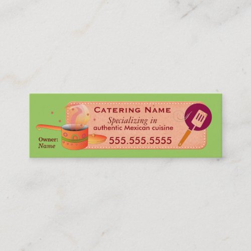 Authentic Mexican Cuisine Catering Business Card