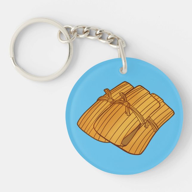 Authentic Mexican Tamales Season Keychain (Front)