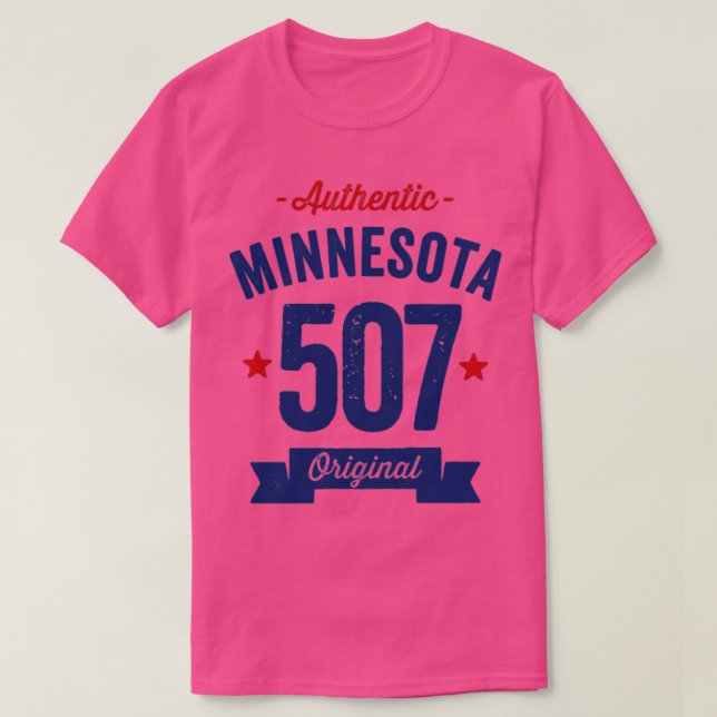 Authentic Minnesota 507 Area Code  T-Shirt (Design Front)