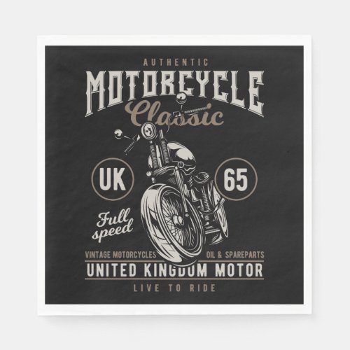 Authentic Motorcycle Classic Napkins