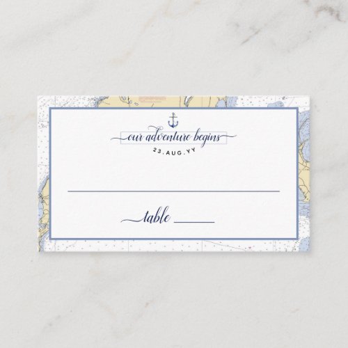 Authentic Nautical Chart Anchor Wedding  Event Place Card