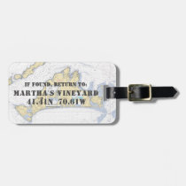 Authentic Nautical Chart: Martha's Vineyard Luggage Tag