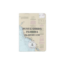 Authentic Nautical Chart Monogram Florida Passport Holder