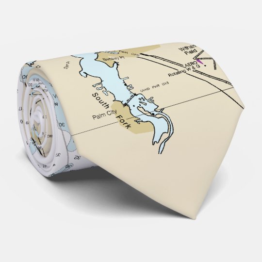 Authentic Nautical Chart Stuart FL St. Lucie River Tie