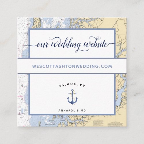 Authentic Nautical Wedding Website Annapolis MD Enclosure Card