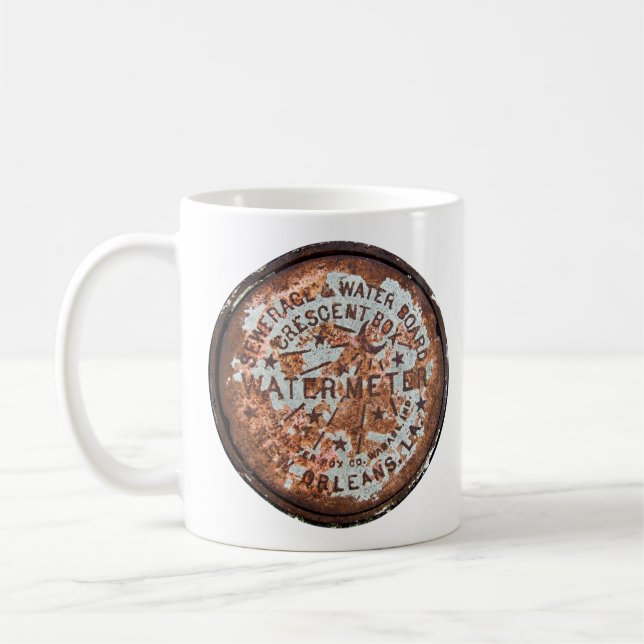 Authentic New Orleans Water Meter Cover Mug (Left)