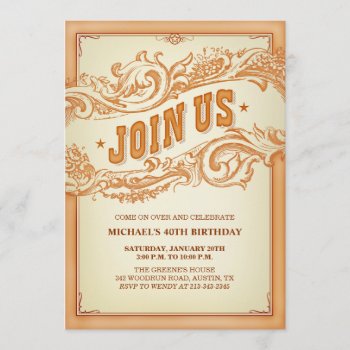 Authentic Old Western Party Invitation by Western_Invitations at Zazzle