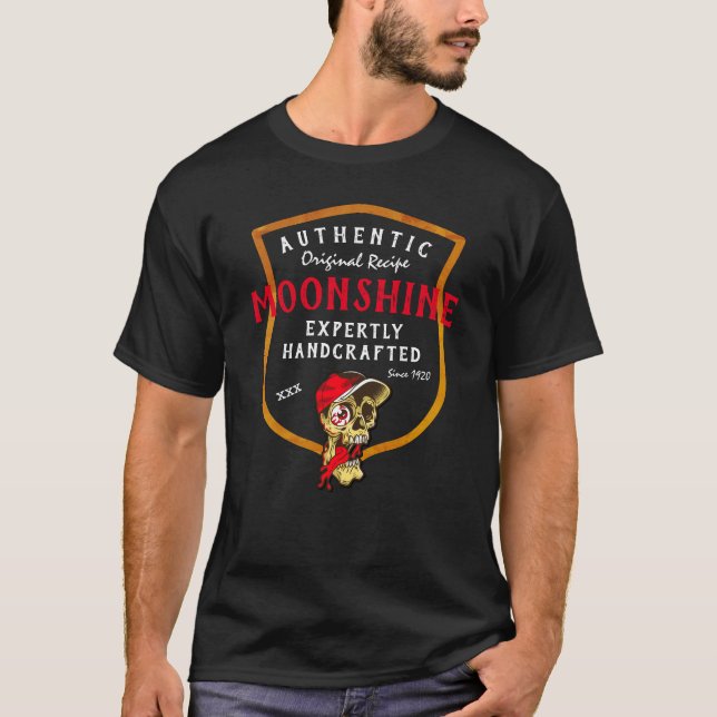 Authentic Original Recipe Moonshine Funny Face T-Shirt (Front)