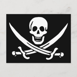 Authentic Pirate Flag of Jack Rackam Postcard
