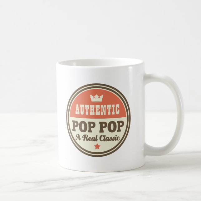 Authentic Pop Pop A Real Classic Coffee Mug (Right)