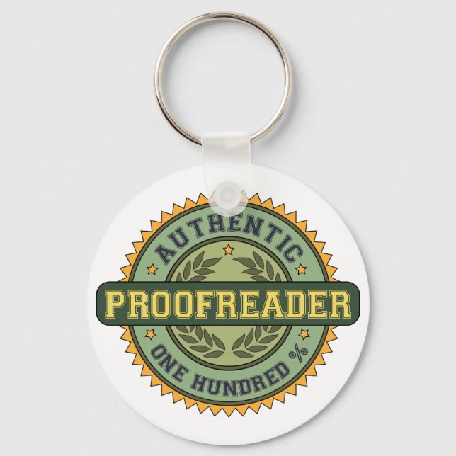 Authentic Proofreader Keychain (Front)