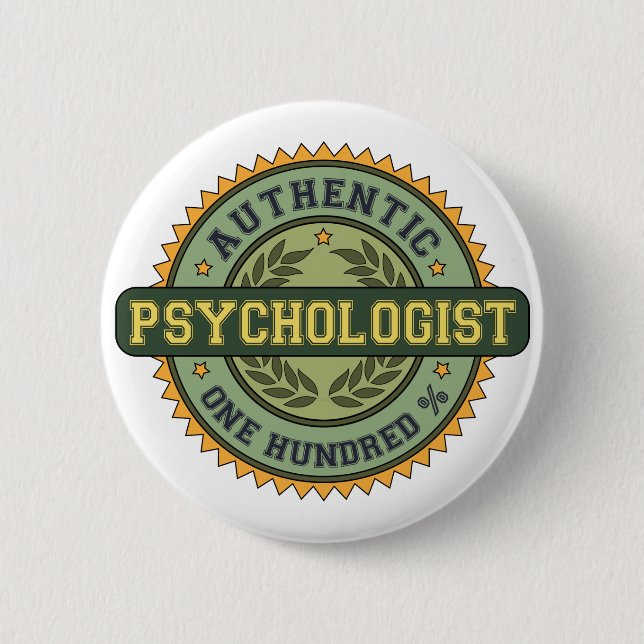 Authentic Psychologist Pinback Button (Front)