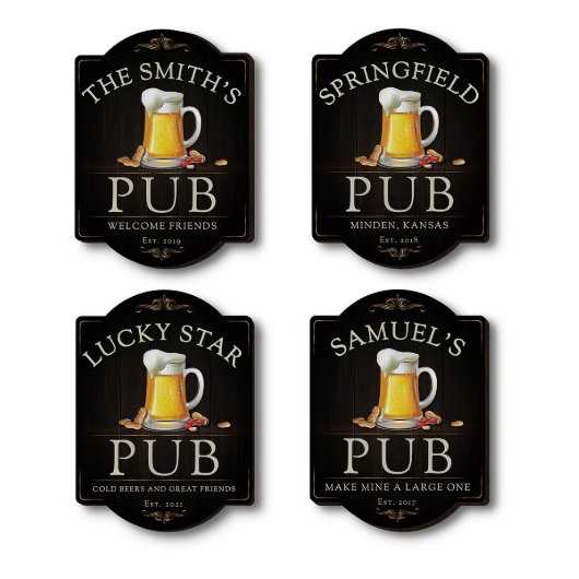 Authentic Public House Beer & Nuts Home Bar Sign (Group)