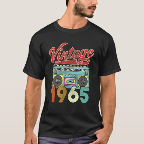 Authentic Quality Radio Vintage 1965 57th Birthday T_Shirt