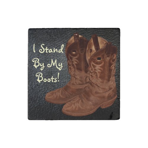 Authentic Ranch_hand Wrangler Cowboy Boots Design Stone Magnet