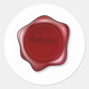 Authentic red wax seal illustration