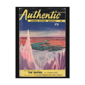 Authentic Science Fiction Monthly _November 1954_P Postcard