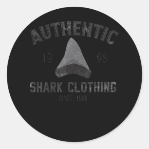 Authentic Shark Clothing Since 1998 - Shark Gifts Classic Round Sticker