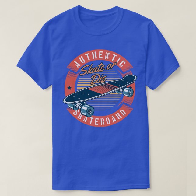 Authentic Skateboard  T-Shirt (Design Front)