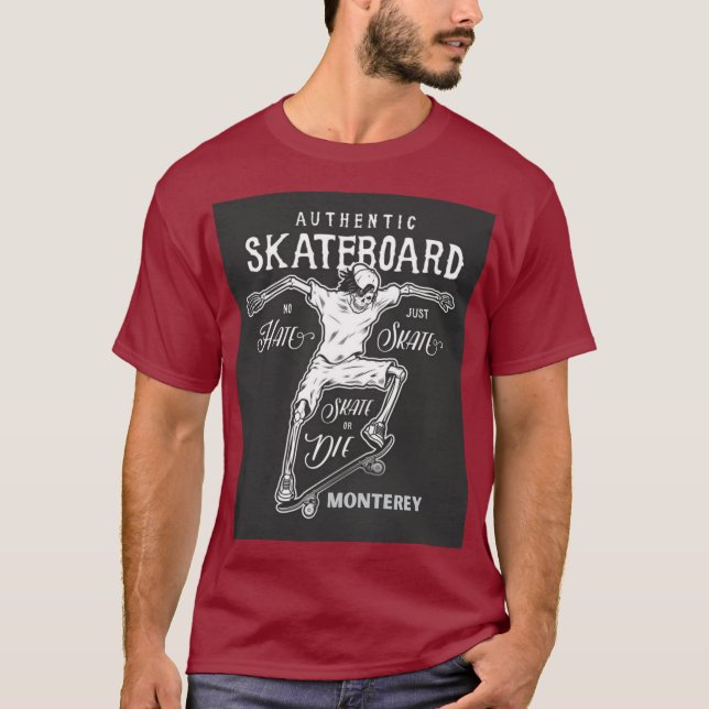 Authentic Skateboarding  T-Shirt (Front)
