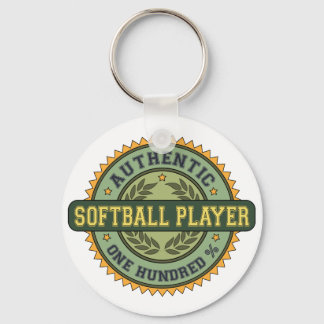 Authentic Softball Player Keychain