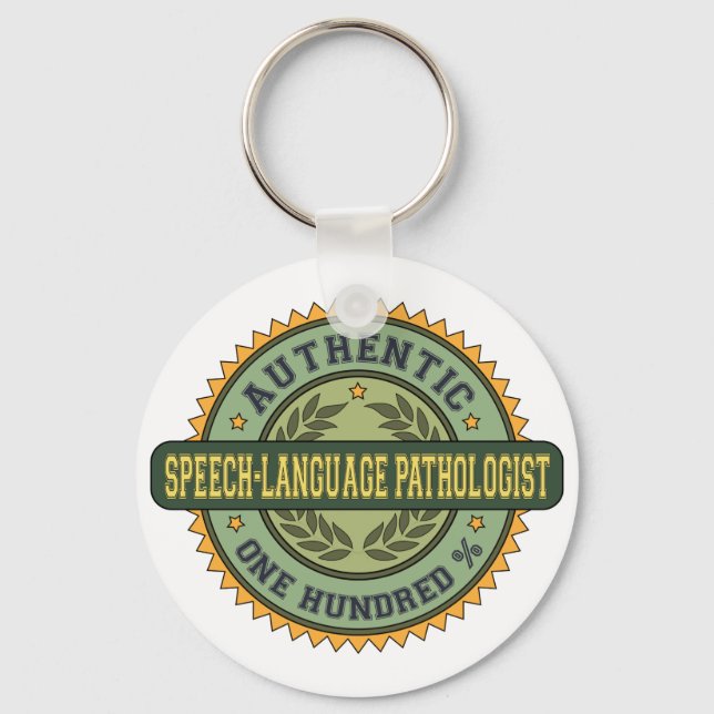 Authentic Speech-Language Pathologist Keychain (Front)