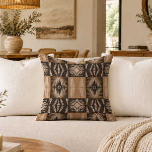 Authentic Tribal Geometry Decorative Throw Pillow 