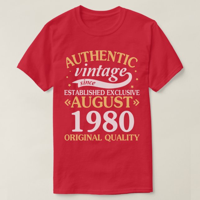 Authentic Vintage Since Established Exclusive Augu T-Shirt (Design Front)