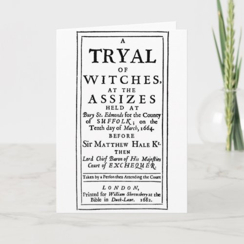 Authentic Witch Trials Poster Card