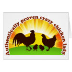 Authentically Proven Crazy Chicken Lady Greeting Card