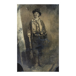 Authenticated portrait of Billy the Kid (1880) Canvas Print