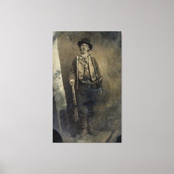 Authenticated Portrait Of Billy The Kid (1880) Canvas Print by allphotos at Zazzle