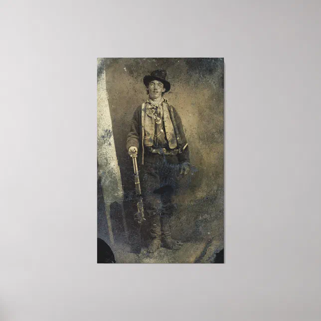 Authenticated portrait of Billy the Kid (1880) Canvas Print | Zazzle