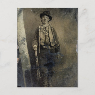 Authenticated portrait of Billy the Kid (1880) Postcard