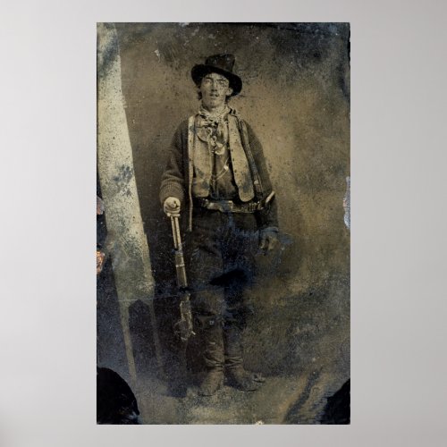 Authenticated portrait of Billy the Kid 1880 Poster