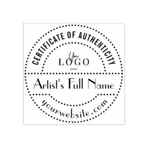 Authenticity Stamp for Original Art Gallery Artist
