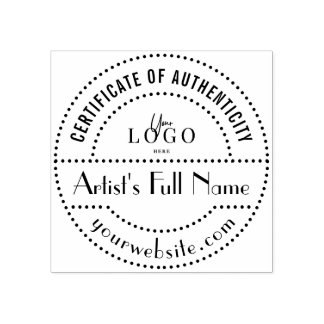 Authenticity Stamp for Original Art Gallery Artist