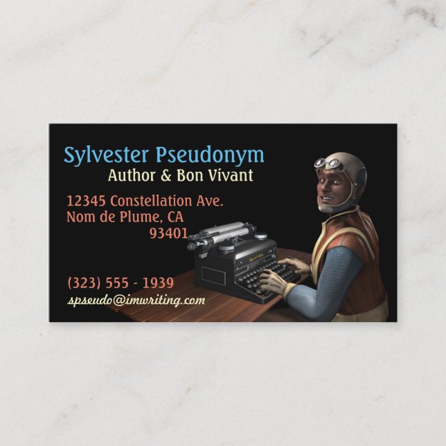 Author (A) Business Cards (Front)