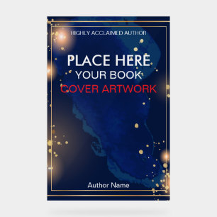 Author Book Cover Artwork Acrylic Easel Sign