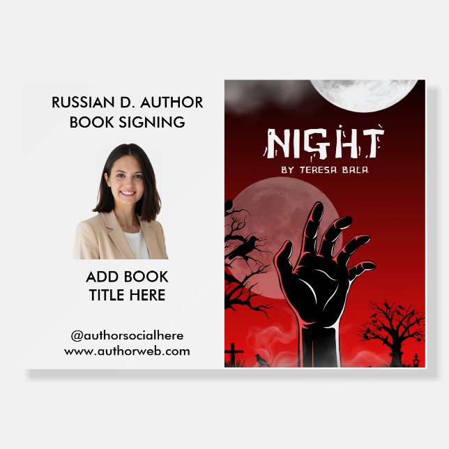 Author Book Cover Easel Promotional Foam Board (Front)