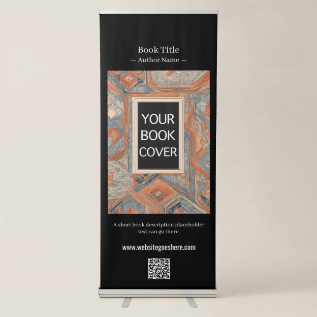 Author Book Launch Cover Event Display Retractable Banner (Front)